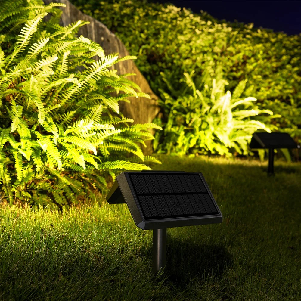 DSL09 Solar Powered Home Yard Porch LED Lamp Waterproof Garden Grass Lawn Decoration Light with Stake - Warm Light - 6