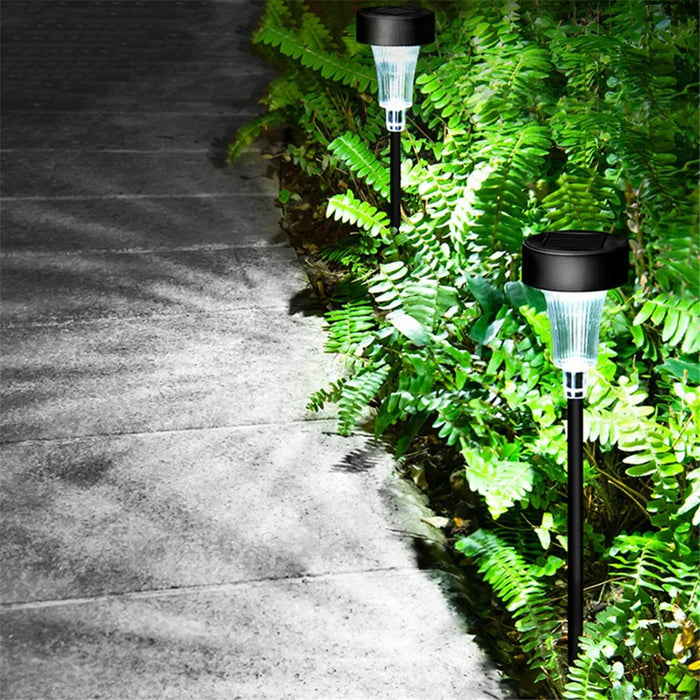 DS001 4PCS Solar Powered Home Lawn LED Lamp Waterproof Garden Decoration Light with Stake - White Light - 3