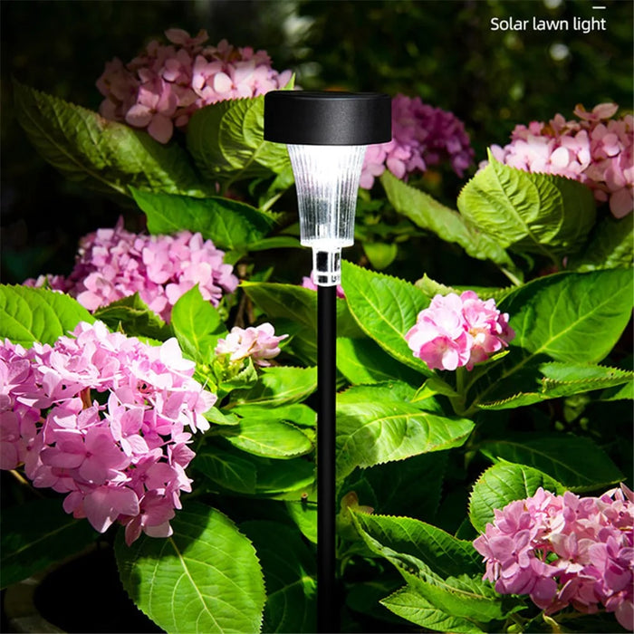 DS001 4PCS Solar Powered Home Lawn LED Lamp Waterproof Garden Decoration Light with Stake - White Light - 6