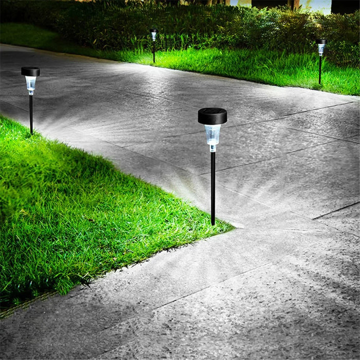 DS001 4PCS Solar Powered Home Lawn LED Lamp Waterproof Garden Decoration Light with Stake - White Light - 7