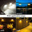 DS-PIR-3688 PIR Motion Sensor Solar Powered Wall Lamp Waterproof Garden LED Light - Black Shell / Warm Light - 7