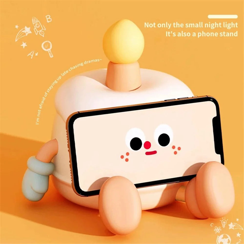 MY-006 Cute Cake Shaped Silicone Touch Night Lamp Bedside Lamp Bedroom Decoration LED Light - 3