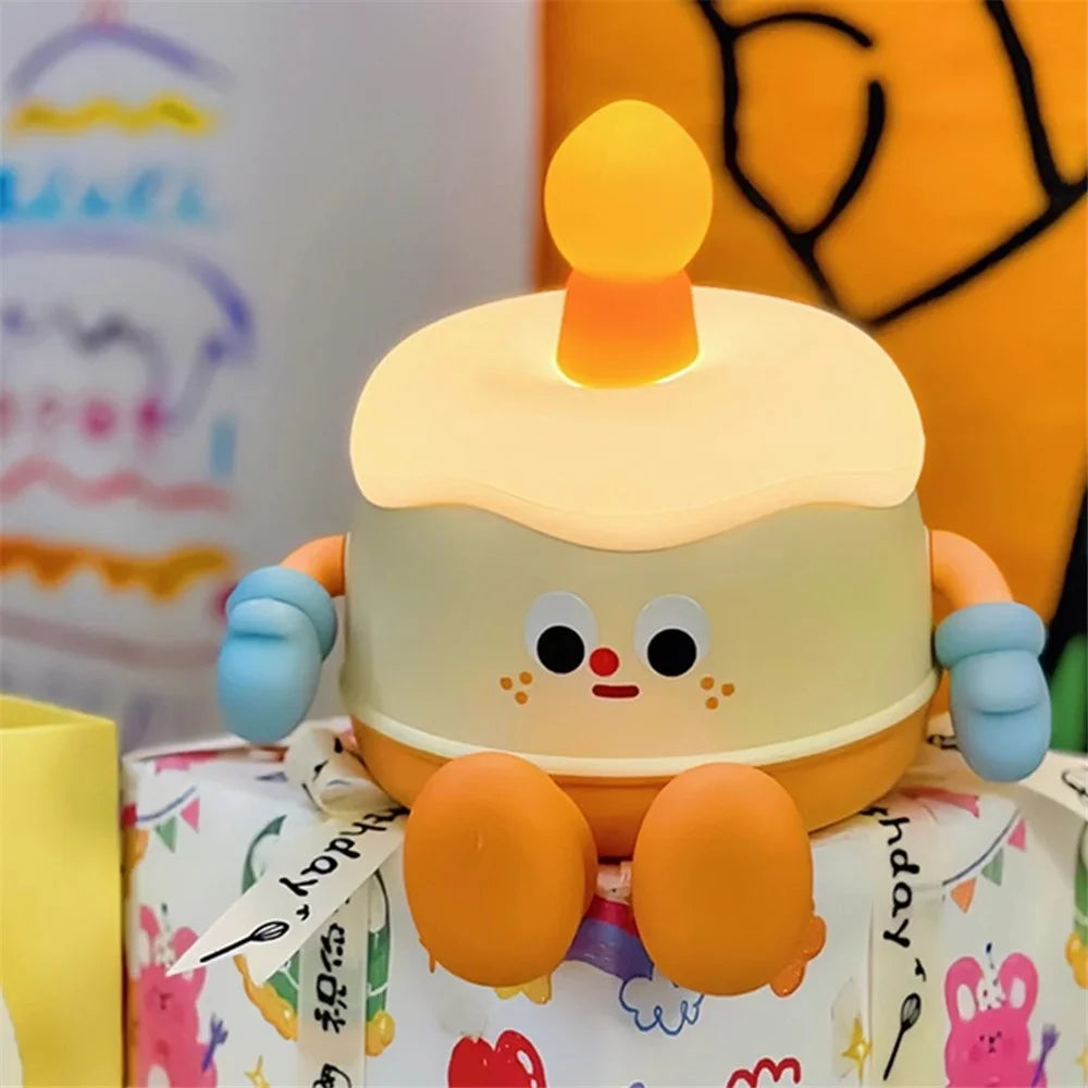 MY-006 Cute Cake Shaped Silicone Touch Night Lamp Bedside Lamp Bedroom Decoration LED Light - 6