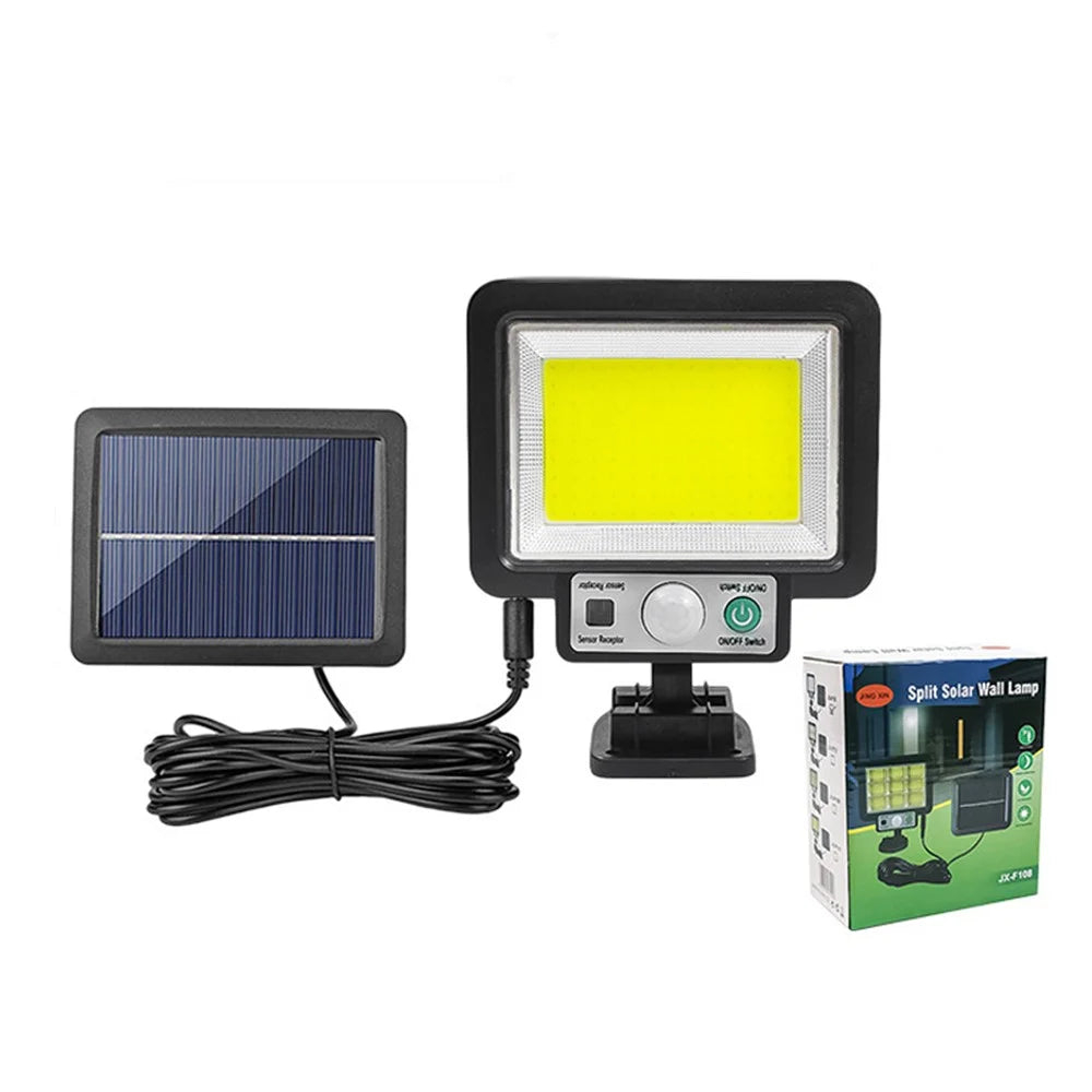 jl-188 Split Solar Wall Lamp Human Sensor Night Light with Remote Control - 117COB - 1
