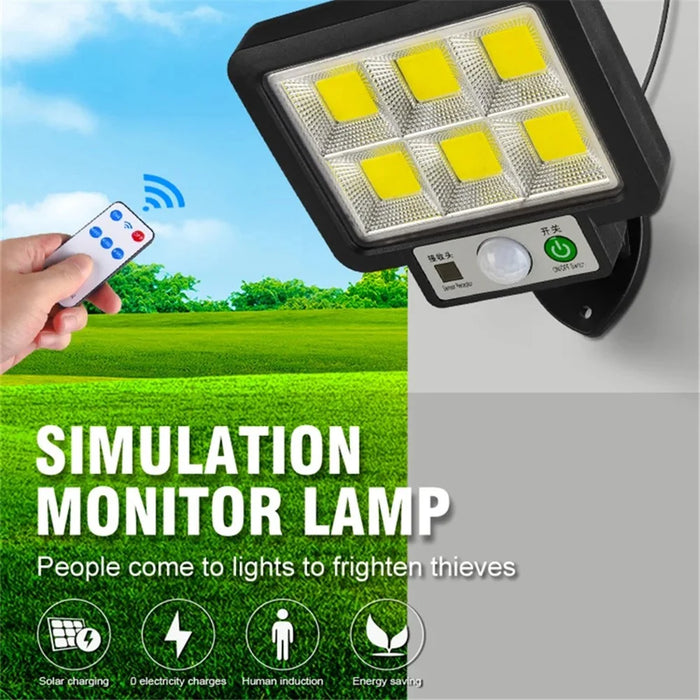 jl-188 Split Solar Wall Lamp Human Sensor Night Light with Remote Control - 117COB - 2