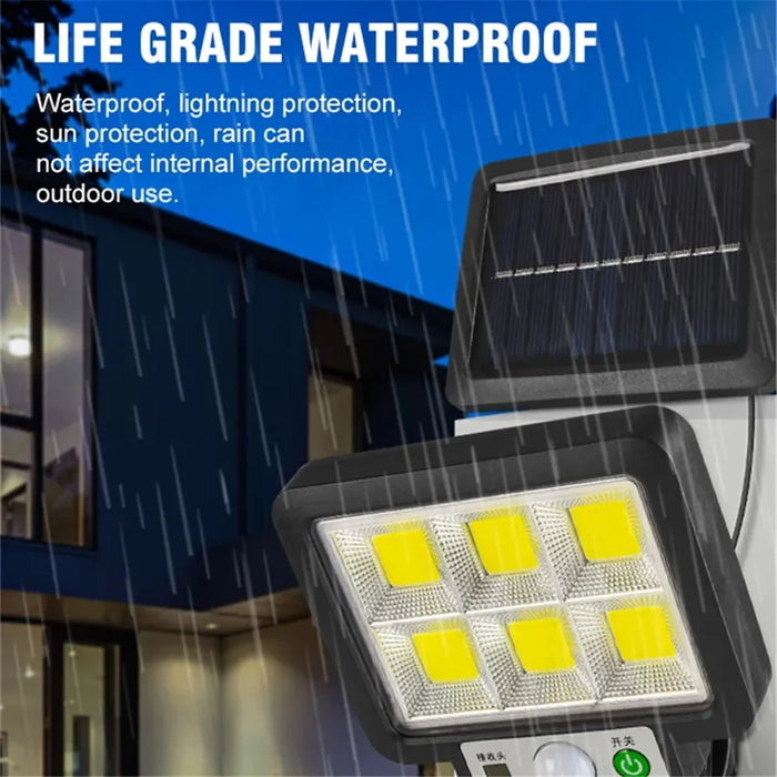 jl-188 Split Solar Wall Lamp Human Sensor Night Light with Remote Control - 117COB - 3