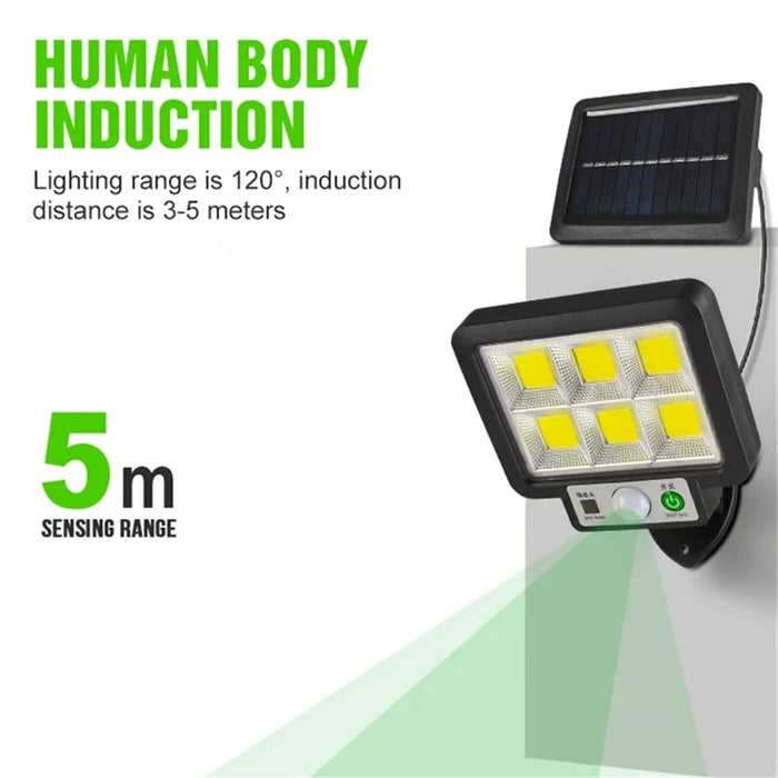 jl-188 Split Solar Wall Lamp Human Sensor Night Light with Remote Control - 117COB - 4