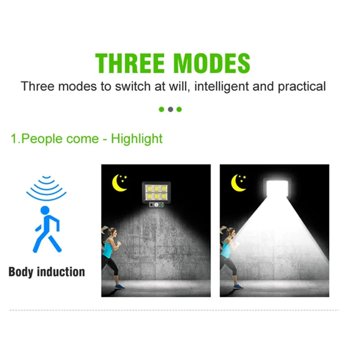 jl-188 Split Solar Wall Lamp Human Sensor Night Light with Remote Control - 117COB - 7