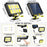 jl-159 Split PIR Motion Sensor Solar Light Outdoor Wall Mounted Night Light for Garden, Yard - 100COB / 1-Grid - 6