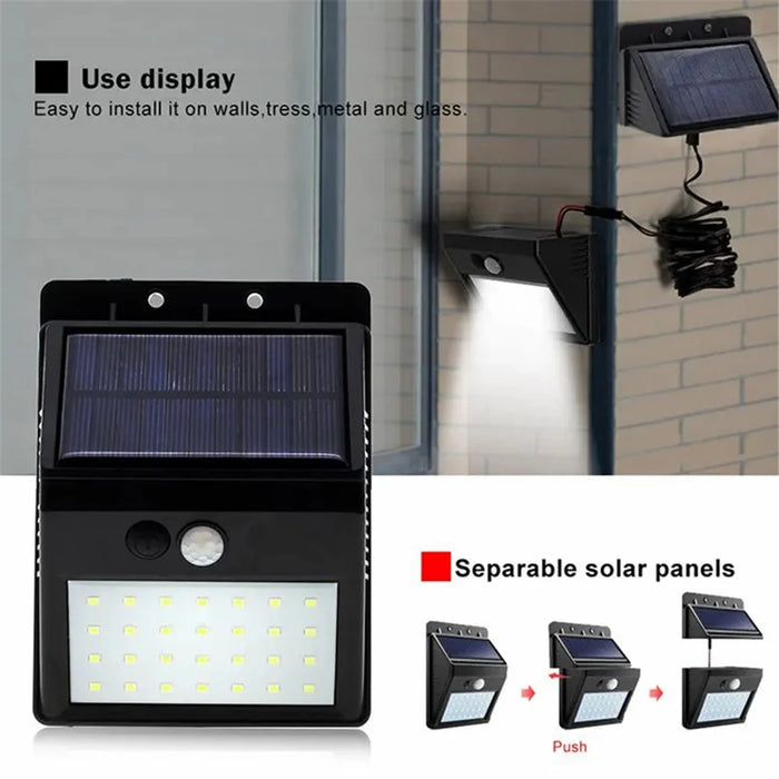 JL-77 30LED Split Solar Light Human Sensor Lights IP65 Waterproof Night Light for Outdoor Garden, Yard - 2
