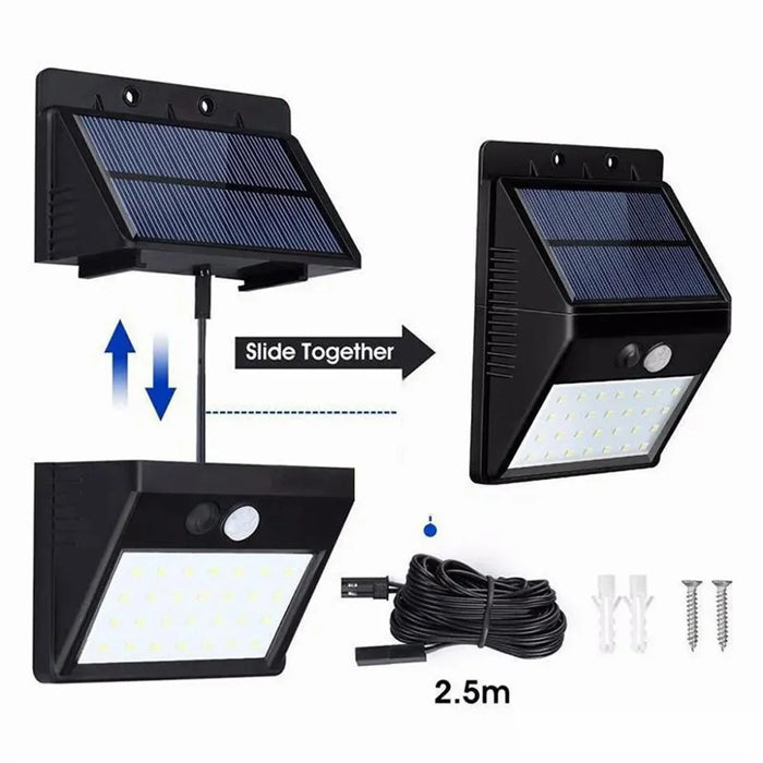 JL-77 30LED Split Solar Light Human Sensor Lights IP65 Waterproof Night Light for Outdoor Garden, Yard - 3