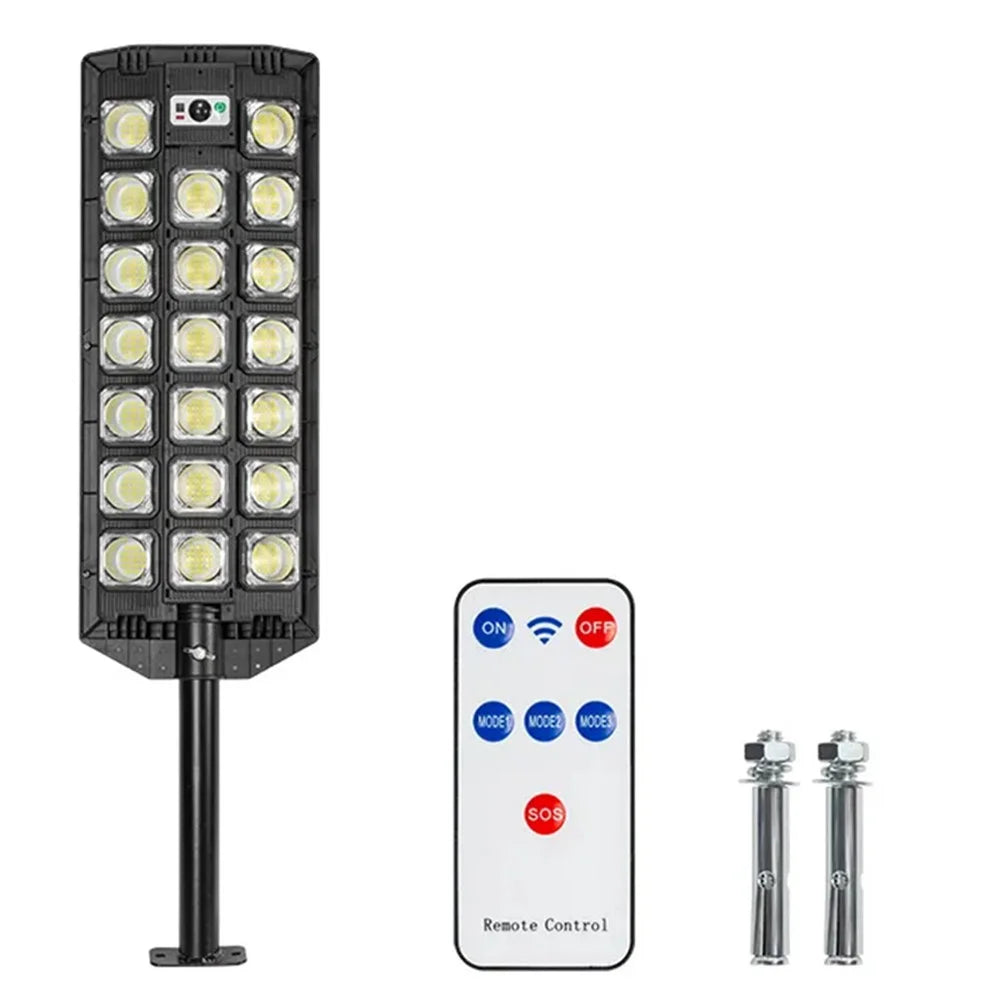 W7101A-7 Three Rows Street Lamp Solar Powered Induction Garden Light - 1