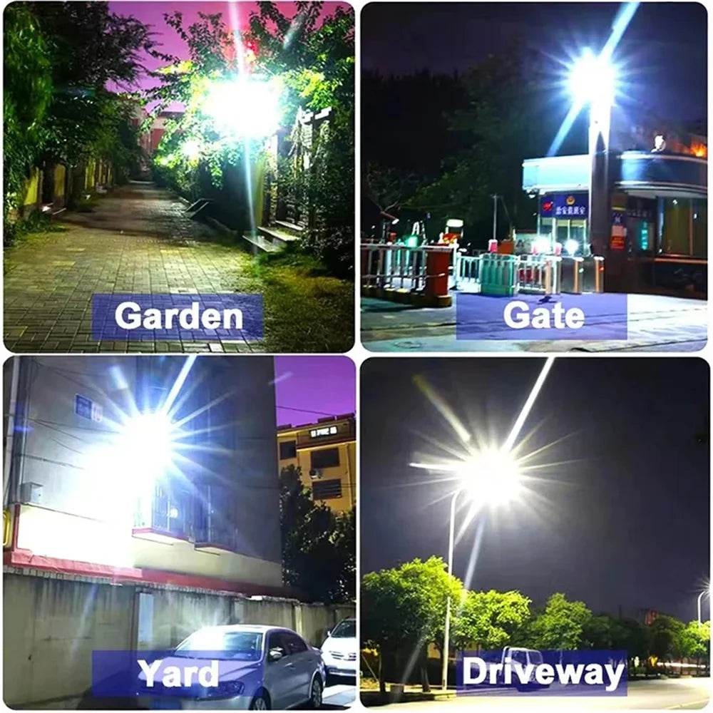 W7101A-7 Three Rows Street Lamp Solar Powered Induction Garden Light - 3