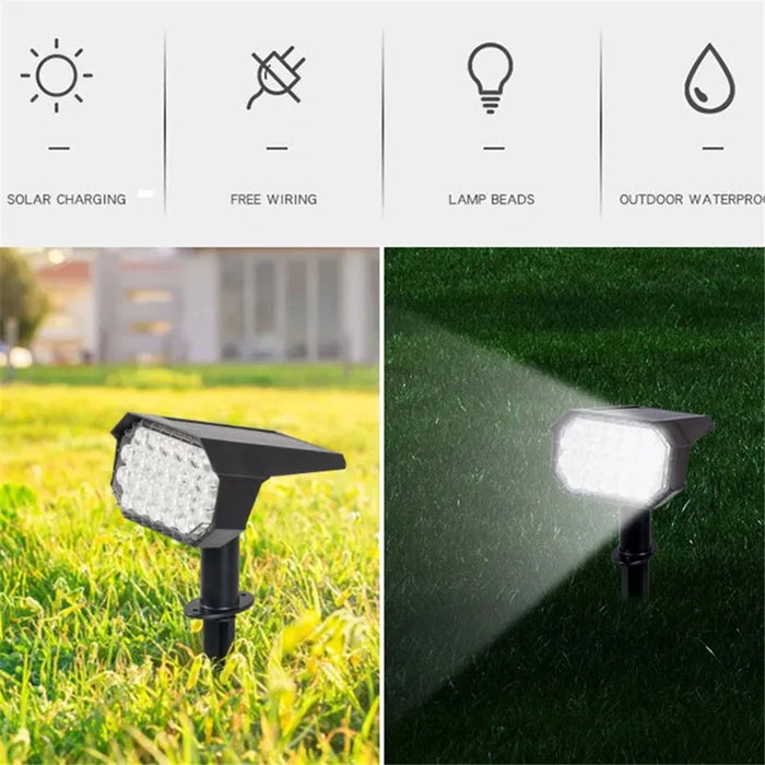 YH0528 4Pcs Solar Powered Landscape Light Lawn Ground Lamp for Outdoor Garden - 3