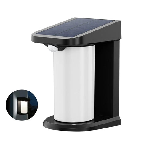 YH0619-PIR Outdoor Solar Motion Sensing Wall Lamp Waterproof Garden Yard Light - White Light - 1