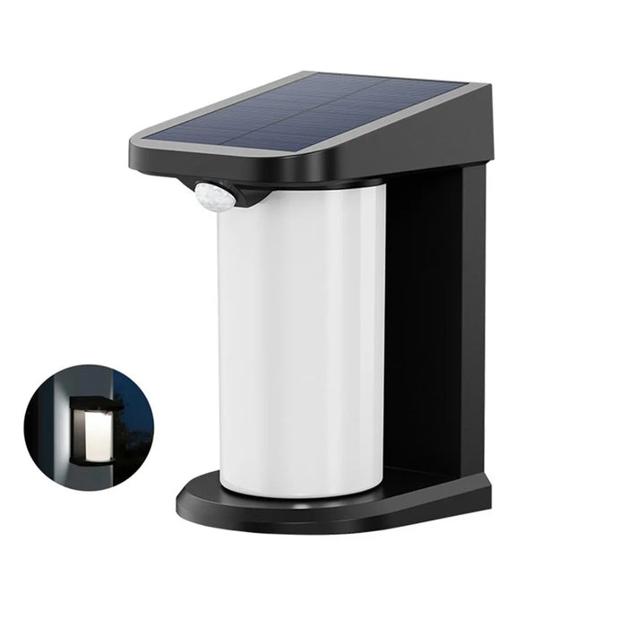 YH0619-PIR Outdoor Solar Motion Sensing Wall Lamp Waterproof Garden Yard Light - White Light - 1