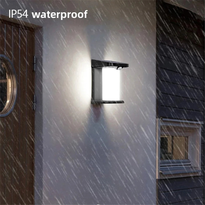 YH0619-PIR Outdoor Solar Motion Sensing Wall Lamp Waterproof Garden Yard Light - White Light - 3