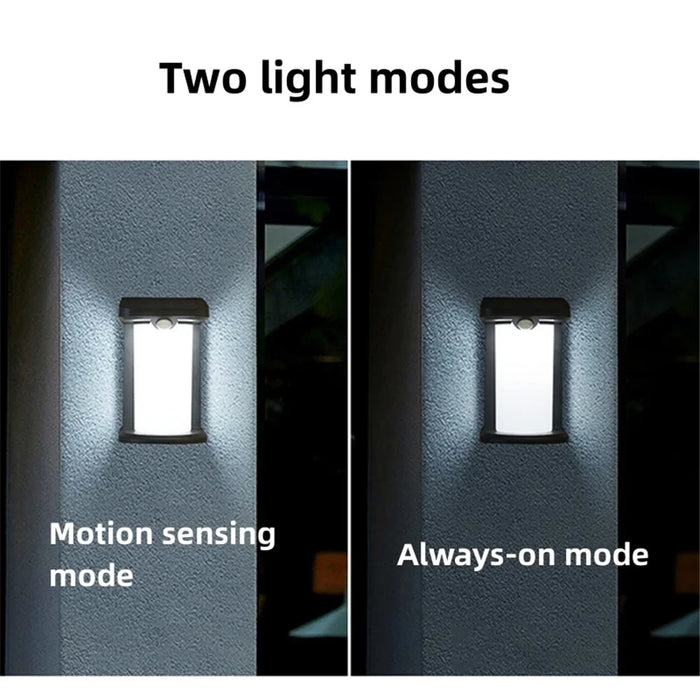 YH0619-PIR Outdoor Solar Motion Sensing Wall Lamp Waterproof Garden Yard Light - White Light - 4