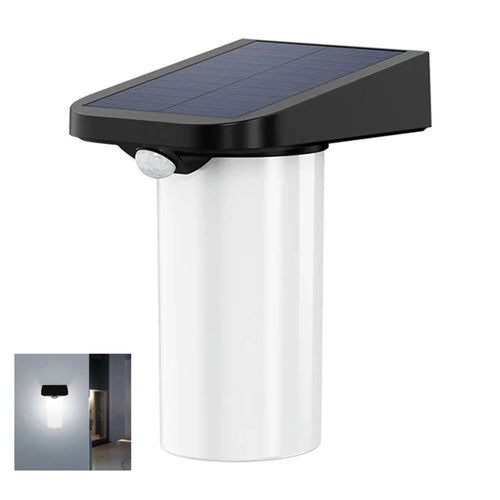 YH0620-PIR Solar Human Body Sensing Wall Lamp Waterproof Outdoor Garden Yard Light - White Light - 1