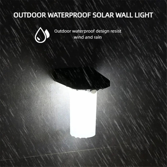 YH0620-PIR Solar Human Body Sensing Wall Lamp Waterproof Outdoor Garden Yard Light - White Light - 3