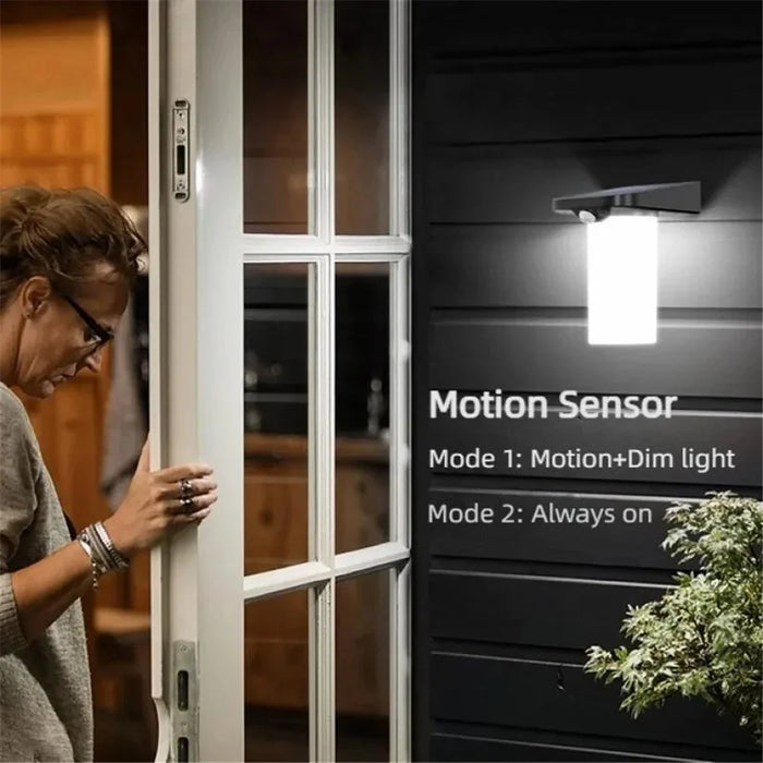 YH0620-PIR Solar Human Body Sensing Wall Lamp Waterproof Outdoor Garden Yard Light - White Light - 4