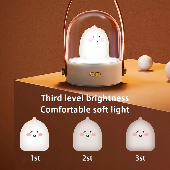 YPH-0119 Portable Pet LED Light Bluetooth-compatible Music Box 3D Night Light - Dinosaur - 3