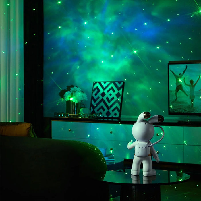 YPH-0125 Bedroom Atmosphere Light Space Rabbit Astronaut Projector Lamp, Battery Powered - 3
