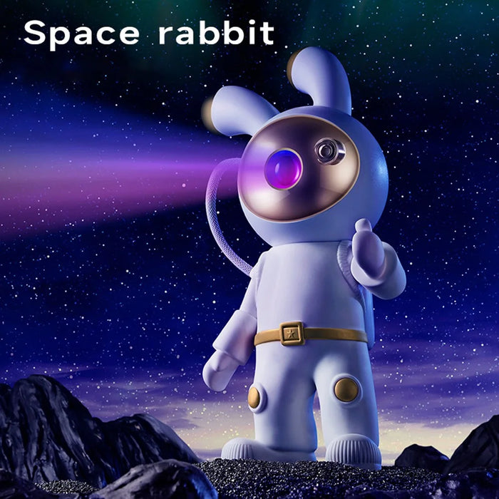 YPH-0125 USB Powered Night Light Space Rabbit Astronaut Projector Lamp for Bedroom - 2