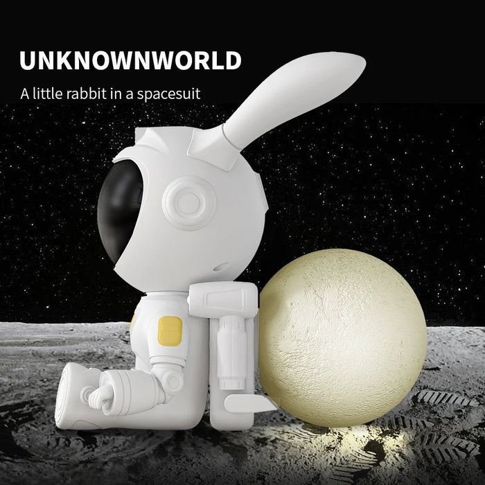 3W Bedside USB Night Light Moon Rabbit Laser Atmosphere Projection Lamp - 4