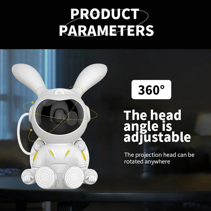3W Bedside USB Night Light Moon Rabbit Laser Atmosphere Projection Lamp - 5