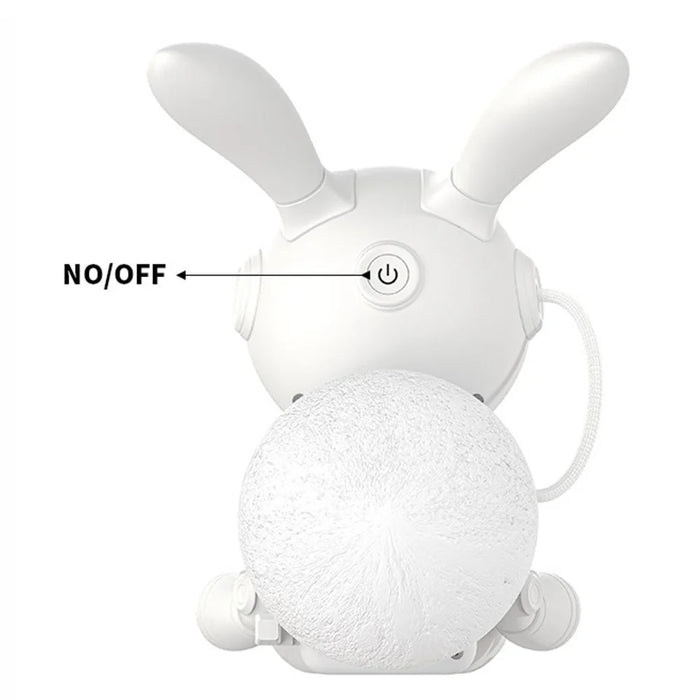 3W Bedside USB Night Light Moon Rabbit Laser Atmosphere Projection Lamp - 7