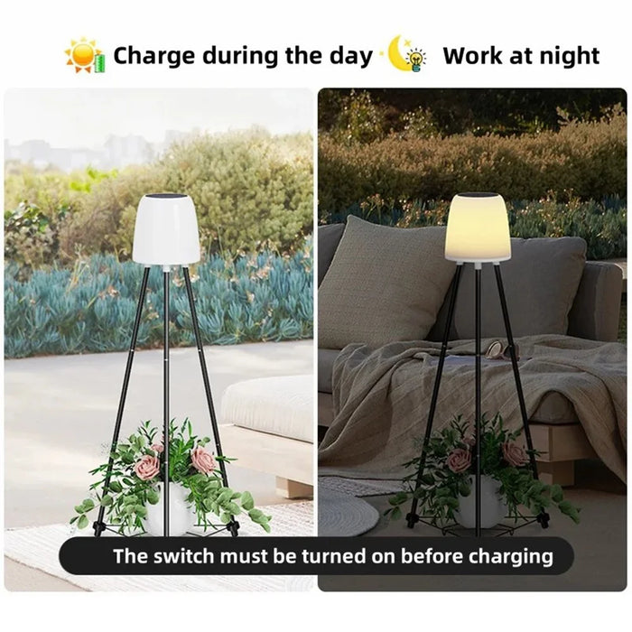 YH2401 Outdoor Solar Lights with Plant Stands Waterproof Garden Balcony Decorative Lamp - 2