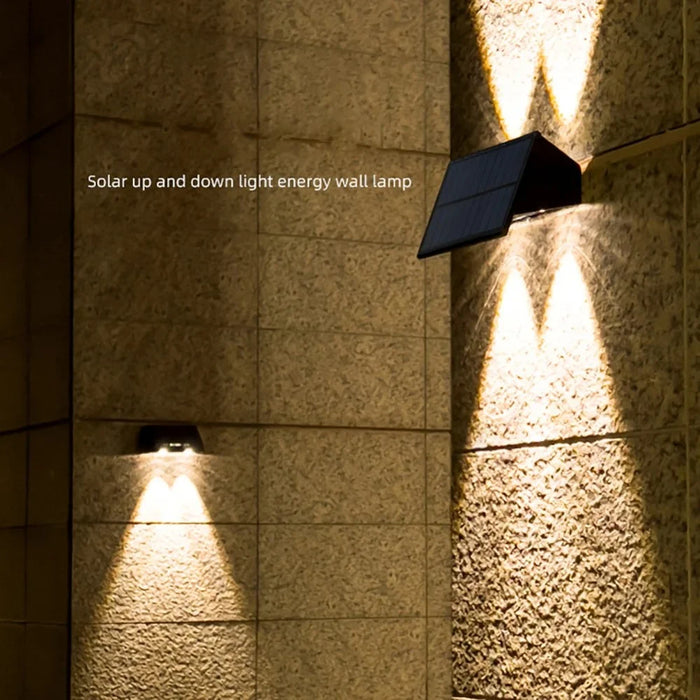YH0616 2PCS Waterproof Porch Wall Hanging Light Solar Powered Outdoor Lamp - 2