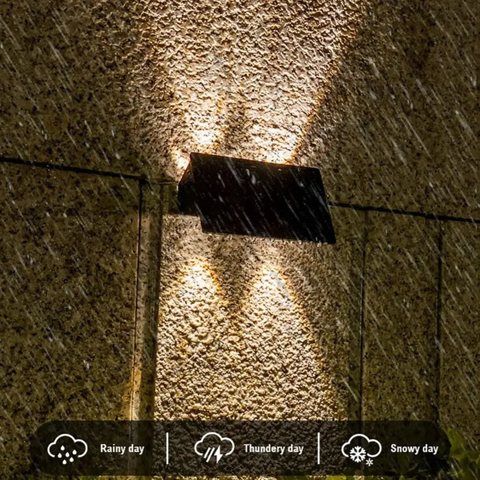 YH0616 2PCS Waterproof Porch Wall Hanging Light Solar Powered Outdoor Lamp - 3