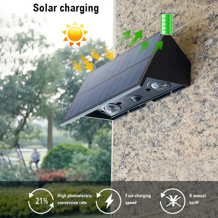 YH0616 2PCS Waterproof Porch Wall Hanging Light Solar Powered Outdoor Lamp - 6