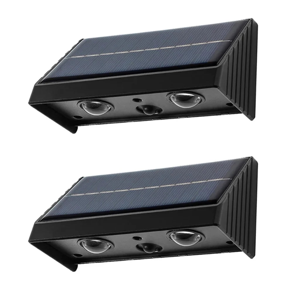 YH0615 2PCS Solar Powered Outdoor Yard Waterproof Garden Light Wall Lamp - 1