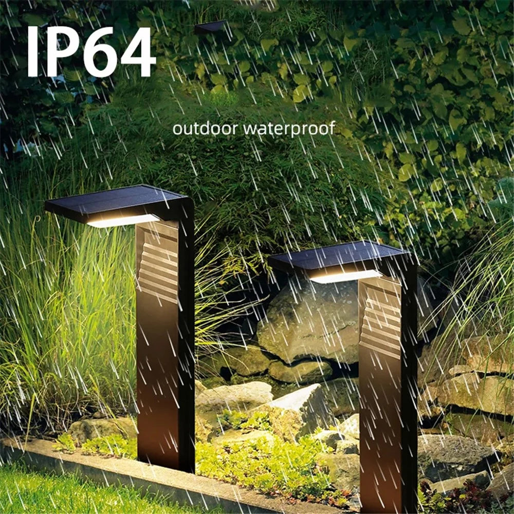 YH0801 2PCS Solar Powered Lamp Waterproof Garden Grass Lawn Light with Stake - White Light - 3