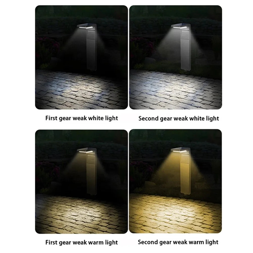 YH0801 2PCS Solar Powered Lamp Waterproof Garden Grass Lawn Light with Stake - White Light - 6