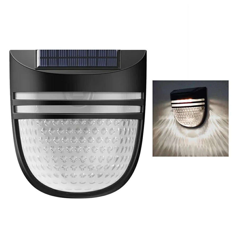 YH0613 Solar Fence Lights 2 Modes Waterproof Garden Lawn Lamp for Outside Patio Stairs Yard - Warm Light - 1