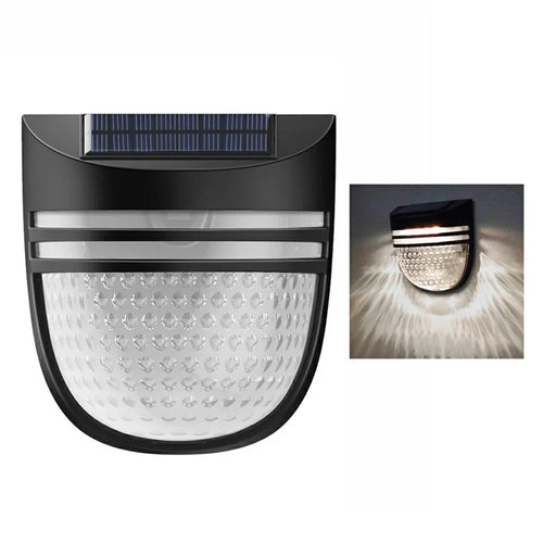YH0613 Solar Fence Lights 2 Modes Waterproof Garden Lawn Lamp for Outside Patio Stairs Yard - Warm Light - 1