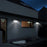 YH0609-PIR Solar-Powered Motion Sensor LED Wall Light, Stainless Steel Patio Outdoor Perimeter Courtyard Lamp - Warm White - 7