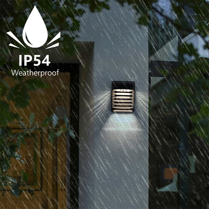 YH0614 Solar Fence Lights Wall-Mounted Square Shape Outdoor Garden Lamp - 3
