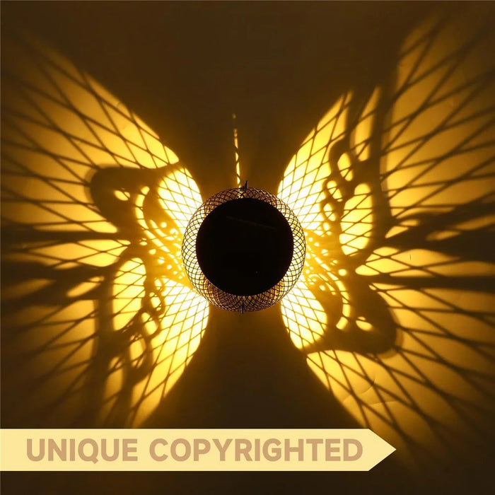 2PCS Waterproof Garden Iron Solar LED Lights Hollow-Out Lamps Hanging Projection Lights (CE, RoHS, FCC) - Bird - 7