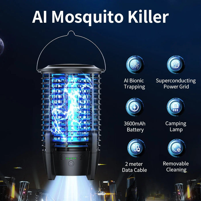 J08 Electric Mosquito Killer Lamp Waterproof Detachable Mosquito Zapper Outdoor Camping Light - 3