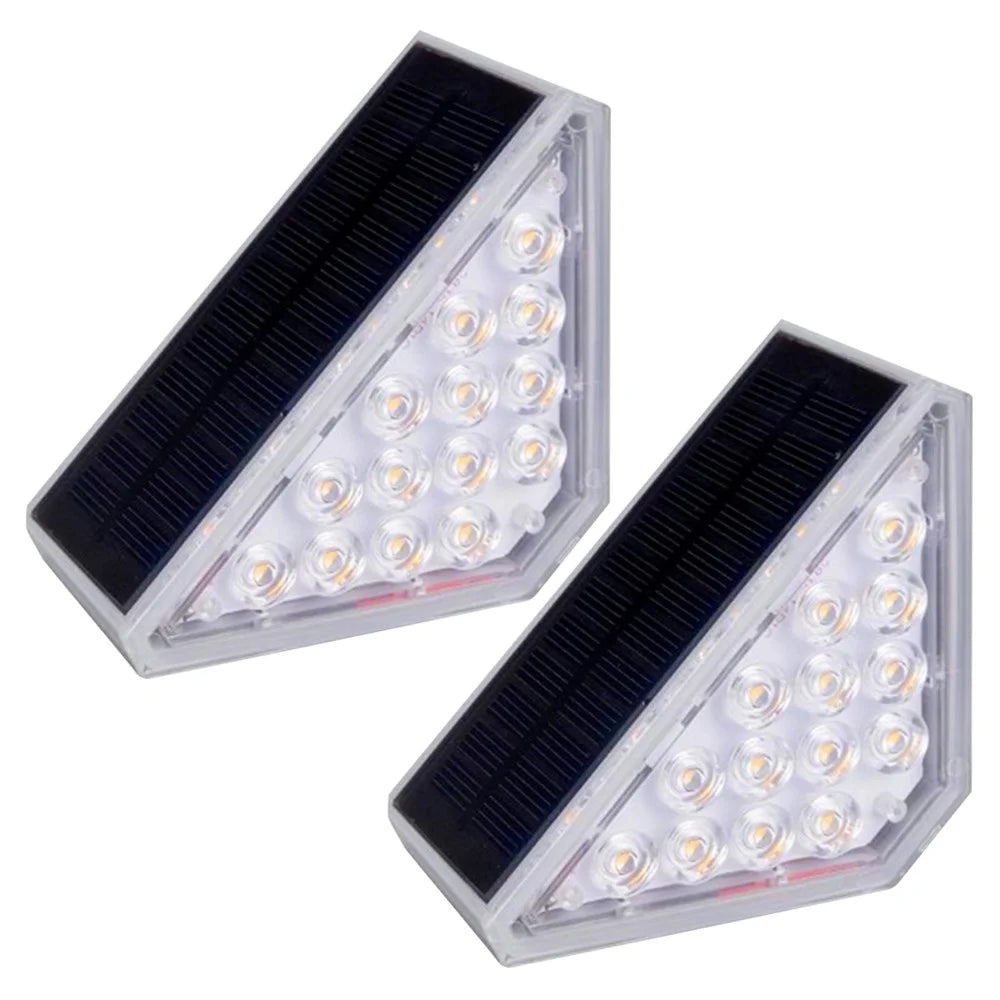 2Pcs Solar Step Lights Outdoor Lights Decor for Stair Waterproof Stair Lights Long-lasting Brightness Model - 1