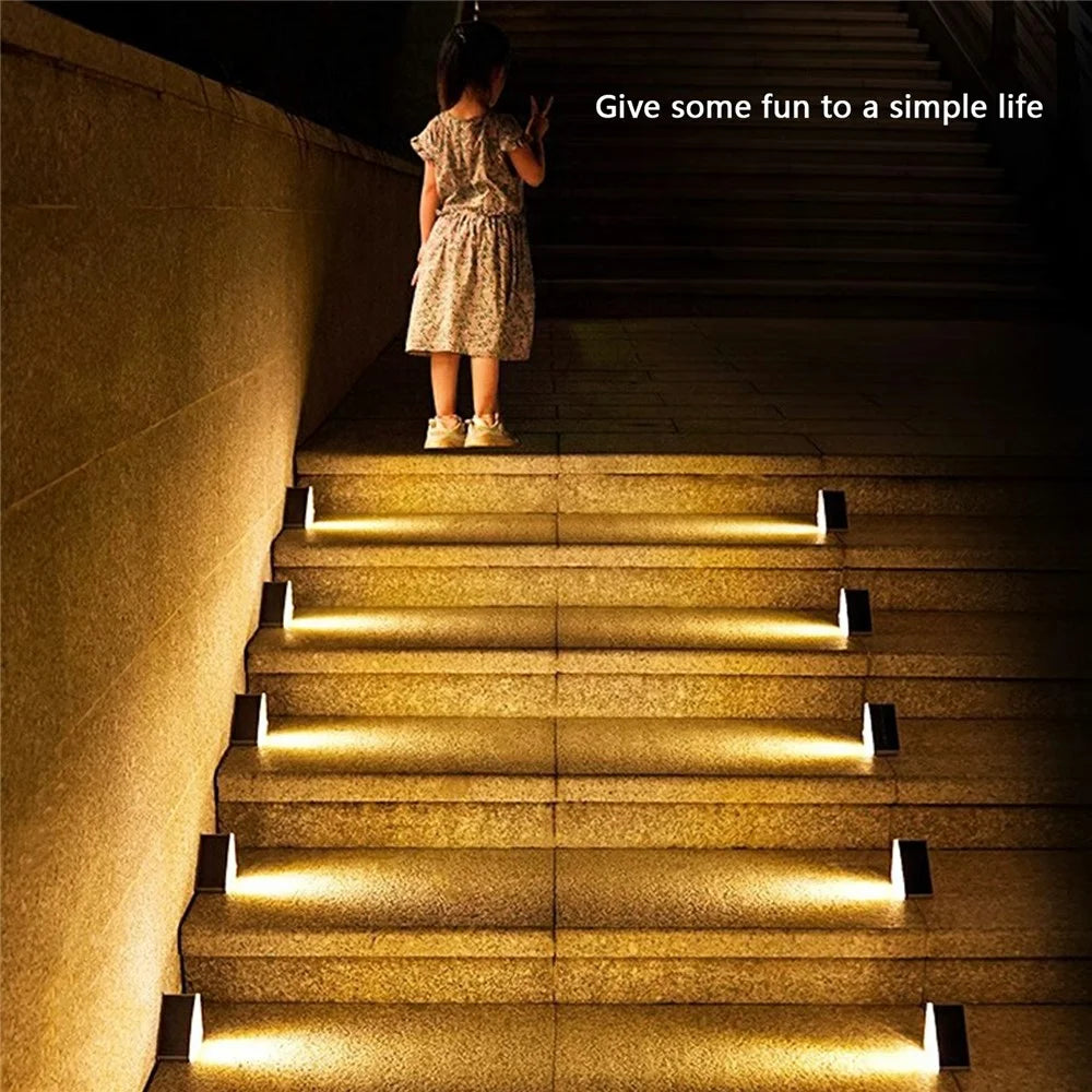 2Pcs Solar Step Lights Outdoor Lights Decor for Stair Waterproof Stair Lights Long-lasting Brightness Model - 6