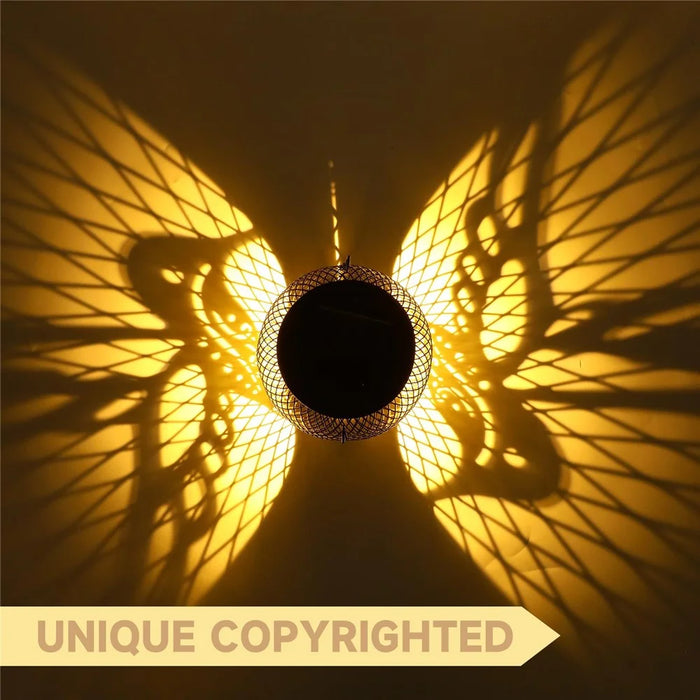 TY-HD01 2PCS Garden Solar LED Lights Hollow-Out Lamps Hanging Projection Iron Lights - Bird - 7