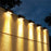 YH0626-2LED 2PCS Convex Mirror 7-Shape Solar Powered Lamps Warm Light for Patio, Yard, Garden - 6