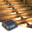 6-LED Solar Deck Light Dual-Side Lighting Walkway Stair Step Pathway LED Lamp - Warm Light - 2