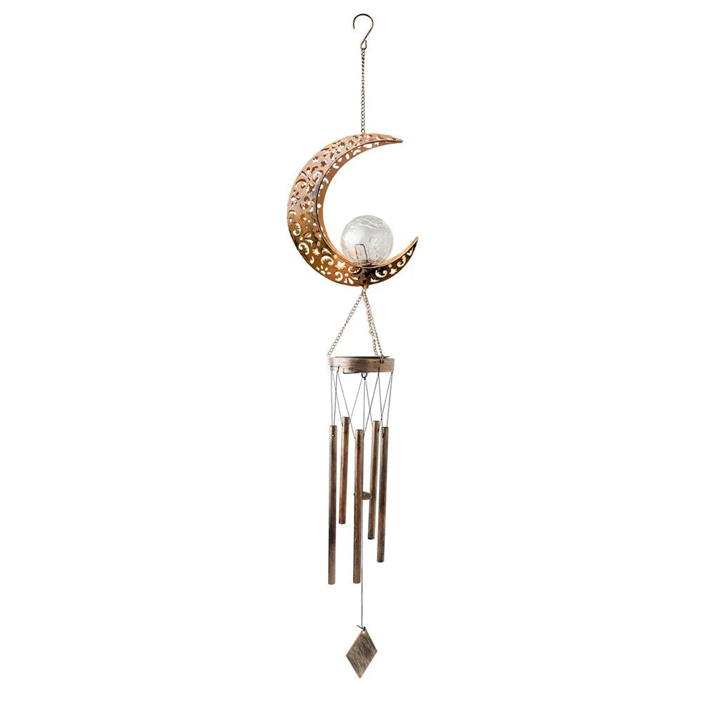 Balcony Wind Chimes Outdoor Yard Solar Lights Birthday Gift Hanging Decoration Lamps - 1